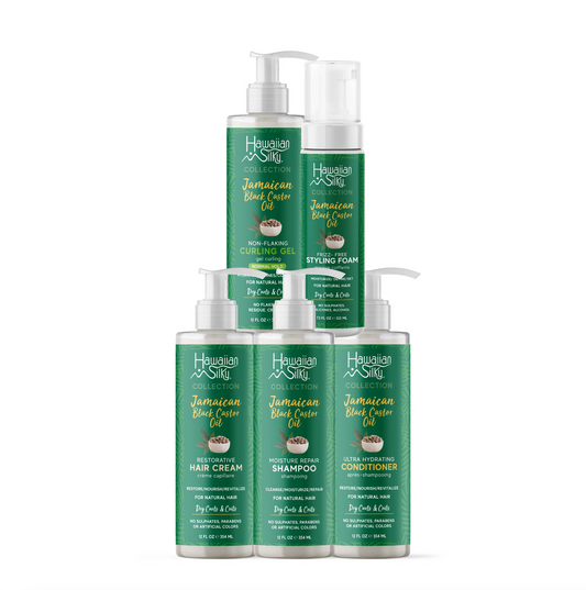 Hawaiian Silky Jamaican Black Castor Oil Style Bundle